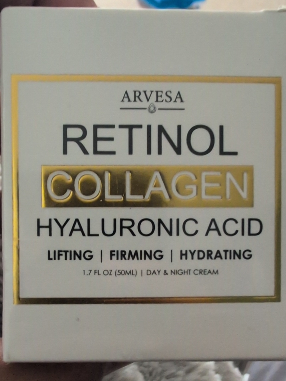 Retinol Collagen Hyaluronic Acid Day & Night Cream - White & Gold